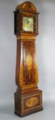 Richard Midgley. A George III later cased chiming eight day longcase clock, with signed 12 inch