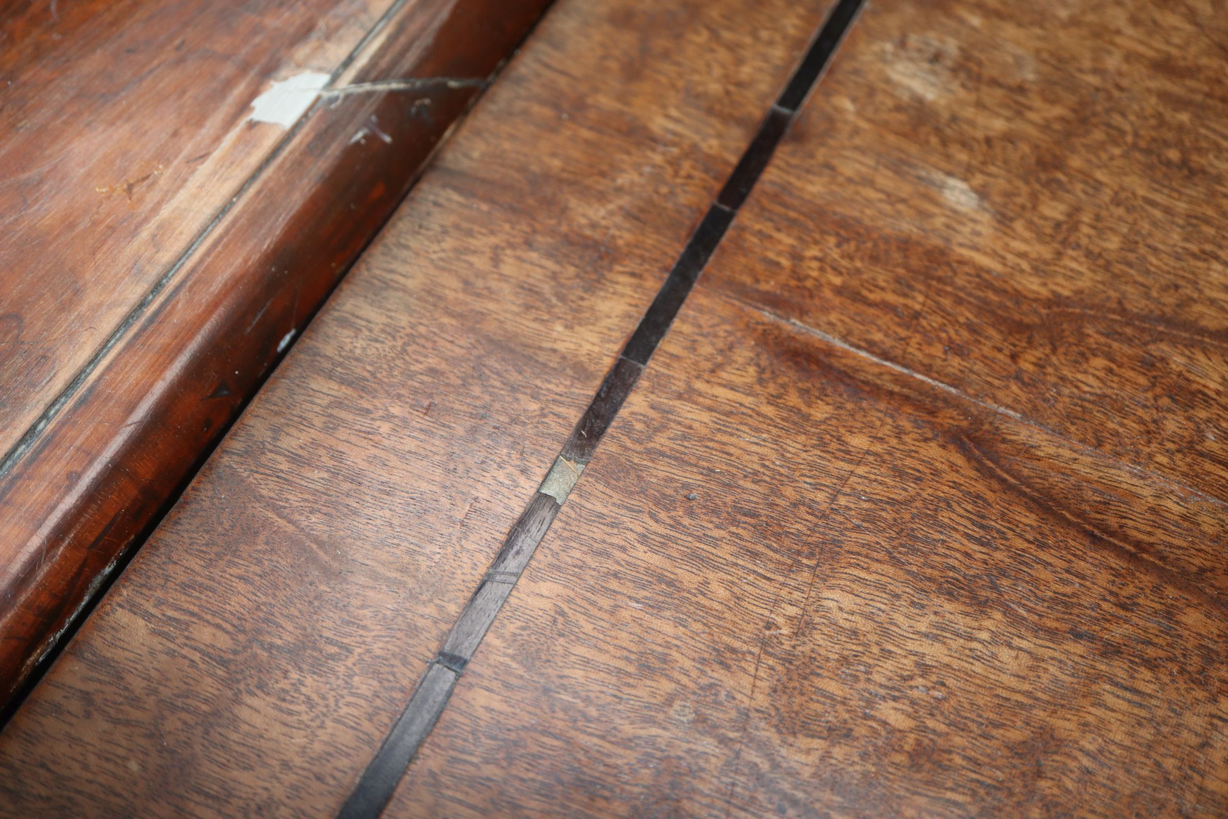A Regency mahogany tilt top rectangular breakfast table W.143cm - Image 4 of 6