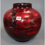 A Royal Doulton flambe vase height 31cm