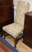 An 18th century and later upholstered high back chair
