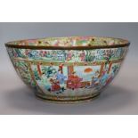 A large Chinese famille rose bowl, Daoguang period diameter 37cm