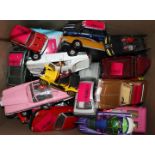 A collection of Corgi diecast models including the Batmobile etc