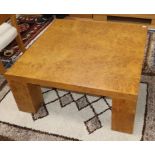 A contemporary pollard oak square coffee table W.90cm