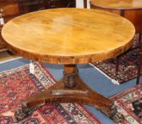 A William IV circular rosewood centre table Diameter 98cm