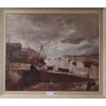 Michael Lawrence Cadman (1920-2012), oil on canvas, Whitby Bay, signed and dated 1947, 62 x 75cm