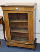 A late 19th century gilt metal mounted walnut pier cabinet W.78cm