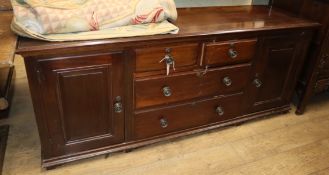 A 1920's mahogany sideboard W.183cm