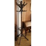 A bentwood coat stand H.200cm