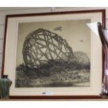 Louis Whirter (1873-1932), etching, L33 - Sept 23rd 1916, signed in pencil, 47 x 51cm.The burnt-