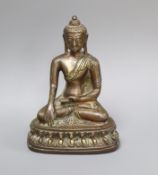 A Chinese bronze Buddha height 12.5cm