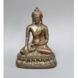 A Chinese bronze Buddha height 12.5cm
