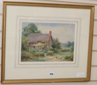 Henry Sylvester Stannard, watercolour, Near Hanney, Berks, signed, 23 x 34cm