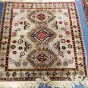 A small Caucasian rug 102 x 92cm