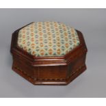 A Victorian walnut work box