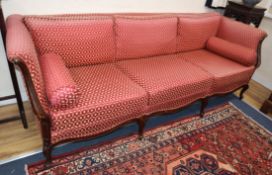 A French style settee W.220cm