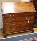 A George III mahogany bureau W.102cm