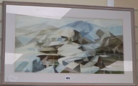 Francis Philip Goodchild (1904-1997), watercolour, Mountain landscape, signed and dated 1971, 32 x