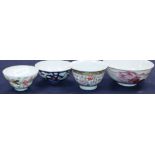 Four Chinese porcelain bowls largest diameter 17cm