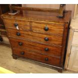 An early 19th century mahogany five-drawer chest W.105cm