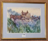 Michael Lawrence Cadman (1920-2012), watercolour, Dorset Farm, Long Acre, signed and dated 2001,