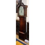 An early 20th century mahogany eight day longcase clock, with painted dial H.202cm