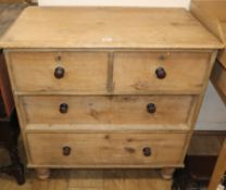 A small Victorian pine chest W.80cm