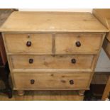 A small Victorian pine chest W.80cm