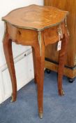 A pair of marquetry inlaid kingwood bedside tables W.44cm