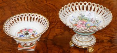 Two painted porcelain bowls