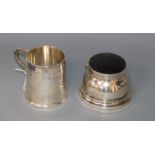An Edwardian silver christening mug, Goldsmiths & Silversmiths Co Ltd, London, 1903 and a silver