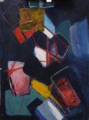Nanette Greenblatt, oil on canvas, Abstract, signed and dated 1978 verso, 93 x 67cm, unframed