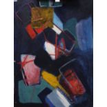 Nanette Greenblatt, oil on canvas, Abstract, signed and dated 1978 verso, 93 x 67cm, unframed