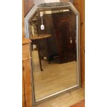 An Art Deco painted wall mirror W.83cm