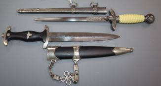 Two replica Third Reich daggers