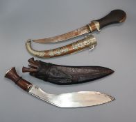 A Jambiya and a kukri