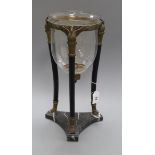 A Classical Regency style storm lamp, on marble base height 45cm