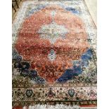 A Kashan red ground carpet 300 x 200cm