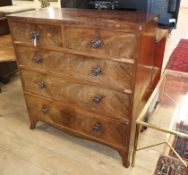 An early Victorian mahogany chest W.107cm