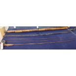 A Farlow split cane, one ounce, two piece, a two piece, exhibition fishing rod, (with a spare tip)