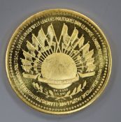 A Venezuela Political Leader's of the World (Kennedy) gold medal, 1964, 6 grams.