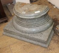 A marble column base W.55cm