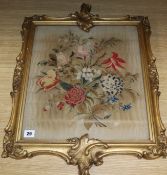 A Victorian needlework panel