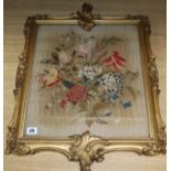 A Victorian needlework panel