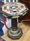 A specimen marble centre table W.52cm