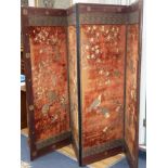 A 19th century Japanese four fold draught screen