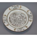 A Chinese grisaille plate diameter 23cm