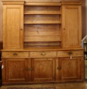 A Victorian pine dresser W.216cm