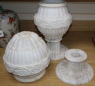 Two alabaster platters 38cm