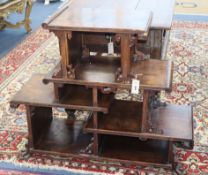 A Chinese style free standing display shelf, c.1910 W.100cm