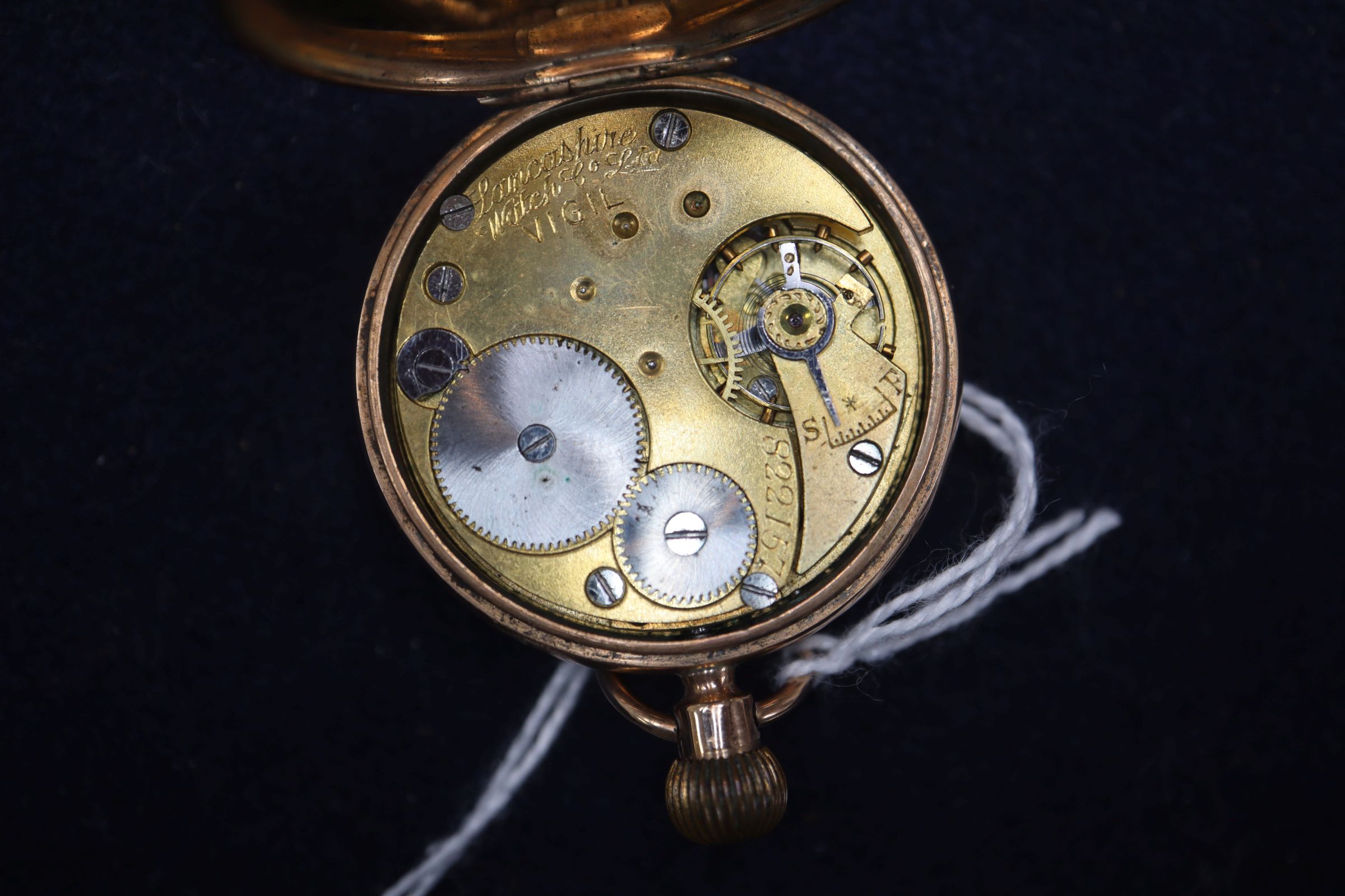 A ladys' 9ct gold open face fob watch, Lancashire watch company - Image 2 of 2